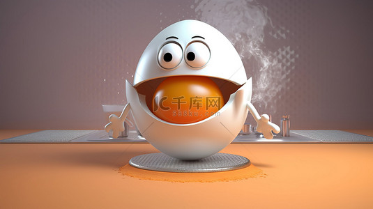 egg master chef 烹饪艺术的创意 3D 展示