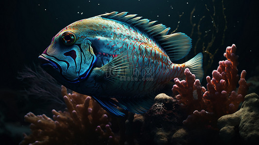 小鱼海底背景图片_海底水下生物