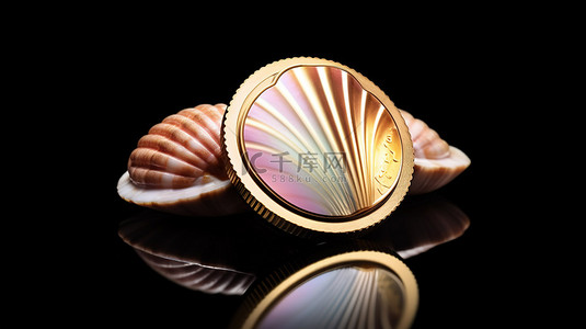 贝壳形3D硬币奖牌