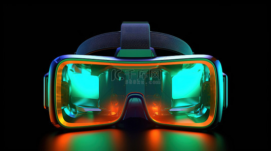 元科技背景图片_时尚的 VR 耳机，适合冒险进入元宇宙极简主义虚拟现实护目镜