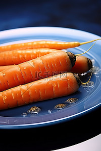 厨房图片前盘子里的胡萝卜