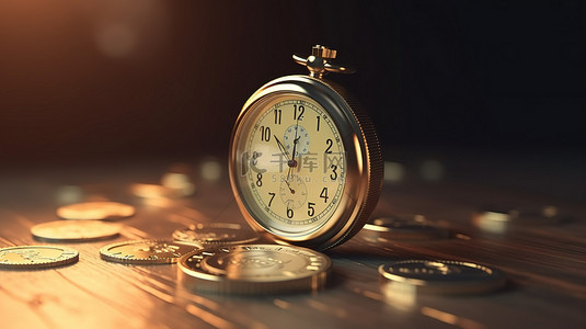 3d 计时器秒表与金币的渲染