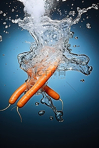 胡萝卜在水里