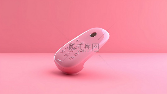粉红色背景上的 magaphone 的 3d 渲染，具有充足的复制空间