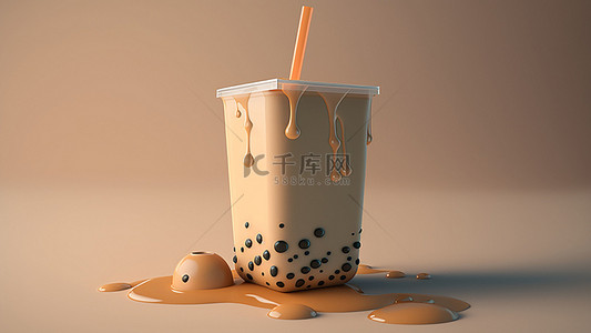 新中式茶饮背景图片_奶茶饮料茶饮液体