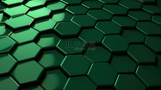 网字艺术字背景图片_绿色色调的六角形背景