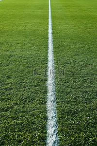 足球草地背景图片_一个有白线的足球场