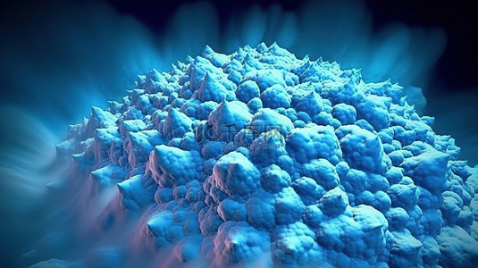 黎明之光背景图片_柔和的蓝色乳房云的 3D 渲染