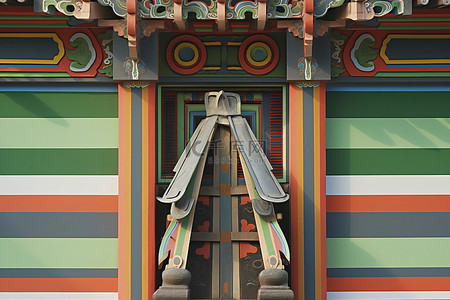 寺庙建筑背景图片_布达佩斯特的一座老式韩国寺庙建筑