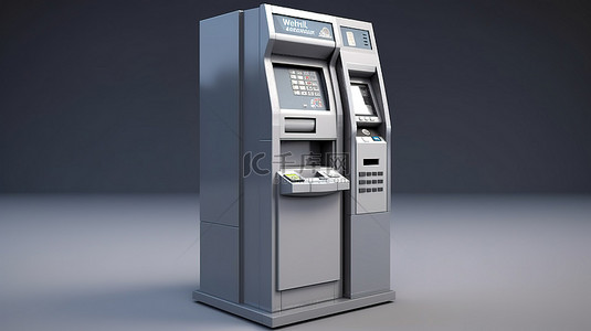 手机端端背景图片_3d 中的 atm 和借记信用卡使用剪切路径渲染