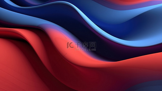 科技感线条背景图片_时尚质感的蓝色和红色计算机生成的抽象艺术背景