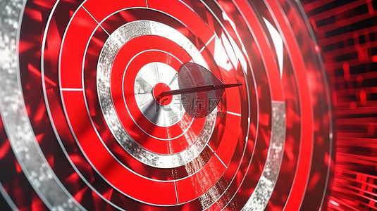商业箭背景图片_在浅色背景上击中靶心目标的箭的精确瞄准 3D 渲染