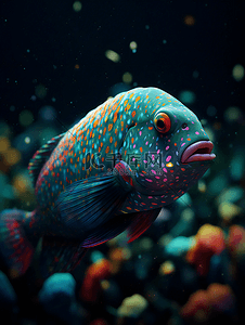 热带鱼珊瑚深海海底世界摄影广告背景