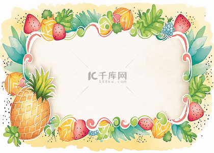 夏季柠檬背景图片_水果水彩插画背景