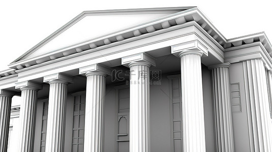金库钥匙背景图片_在空白背景上以 3d 形式可视化银行服务