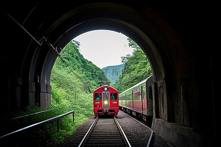 自行车背景图片_火车穿过隧道