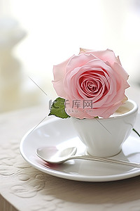 桌上的粉红玫瑰