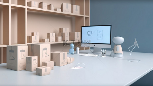科技互联网会议背景图片_通过 3D 视频会议可视化产品交付概念