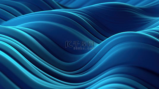 碎片元素背景图片_抽象 3D 波背景与蓝色沙丘碎片