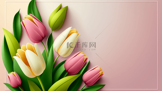 祝福框架背景图片_母亲节花卉温馨背景