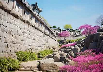 佛教岩石花园 旧皇宫 佛教寺庙 韩国 韩国