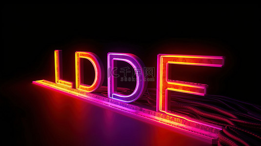 极客骄傲日背景图片_骄傲照明霓虹灯 LGTB 概念的 3D 渲染