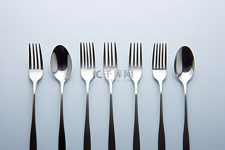 叉勺背景图片_银叉勺和尖齿