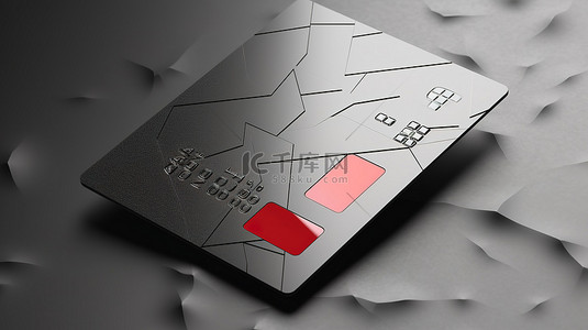 免费个人简历背景图片_模拟信用卡的灰色背景 3D 渲染