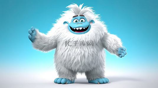 猴子下山背景图片_有趣的雪人 3D 动画