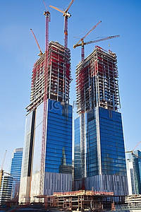 工地施工建筑背景图片_新塔楼现场施工