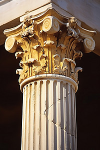 上海徐汇地标建筑背景图片_古希腊柱的楣梁