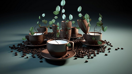 咖啡饮品热饮棕色植物