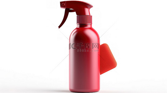 消毒剂背景图片_白色背景消毒喷雾瓶的 3d 渲染