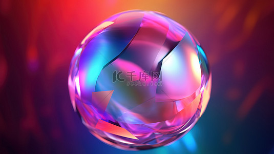 杂志背景背景图片_未来派 3D 球体，色彩绚丽，非常适合网站和杂志横幅背景