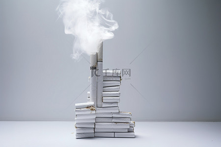 芙蓉王香烟盒背景图片_白色表面上的一叠香烟