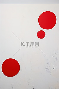 红色气泡背景图片_纸表面上的两个红色气泡