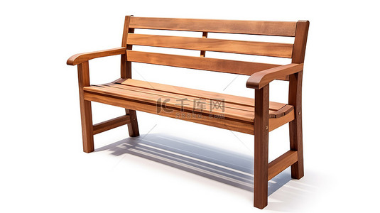 长腿木凳背景图片_木凳作为白色背景的花园户外家具，带有剪切路径 3D 渲染