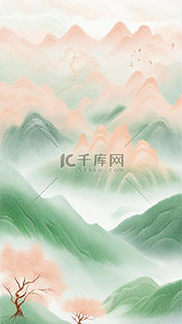 雨水设计背景图片_清新春天节气立春节气设计