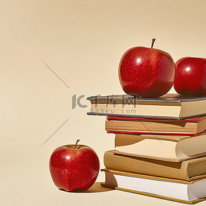 书本上的苹果图像