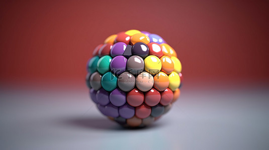 3d 球体以实用的配色方案呈现冷暖色调