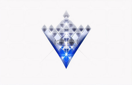 中心有蓝色钻石的箭头透明背景png剪贴画