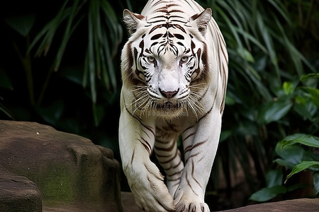青龙白虎朱雀白虎背景图片_动物园里的白虎