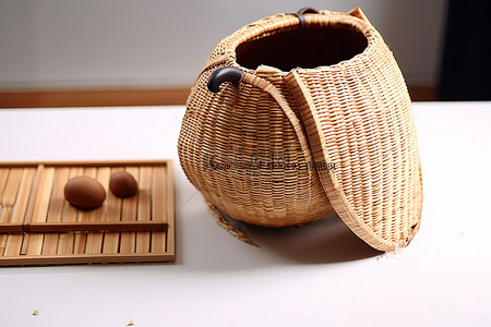 藤背景图片_用于储存和盛放米饭的大藤篮