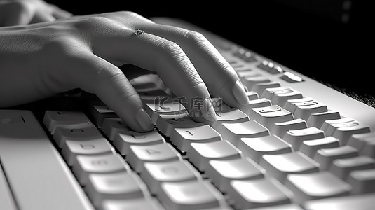 操作的手背景图片_3d 中用手操作的电脑键盘