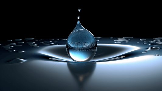 水圈面膜背景图片_水蓝色水滴背景
