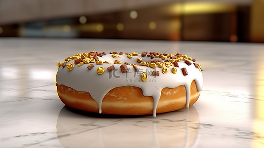 动态桃心墙制作背景图片_3D 制作的令人垂涎欲滴的皇家甜甜圈