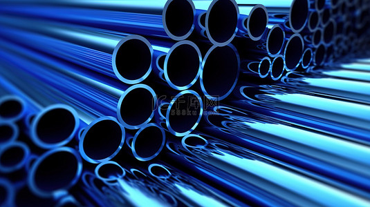 主图曲线背景图片_抽象钢管和铝管钢管的 3D 设计