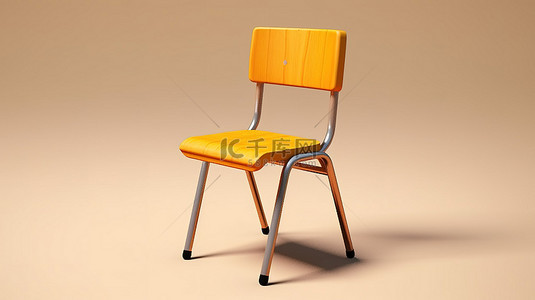 学校演讲演讲背景图片_孤立的学校椅子的 3d 渲染