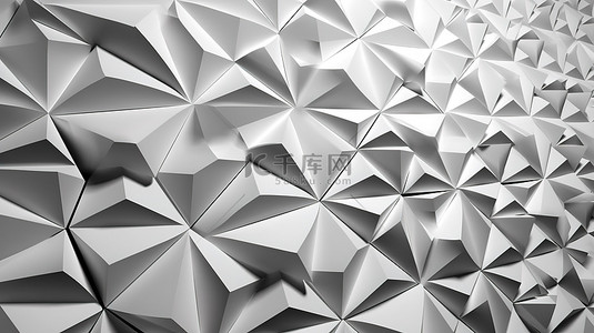 正方形几何图案背景图片_白色抽象几何图案令人惊叹的 3D 渲染