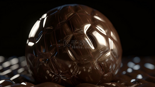 创意甜品背景图片_巧克力球体圆形